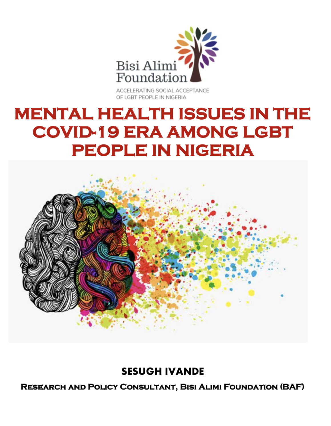 Mental Health Issues in the COVID-19 Era Among LGBT People in Nigeria